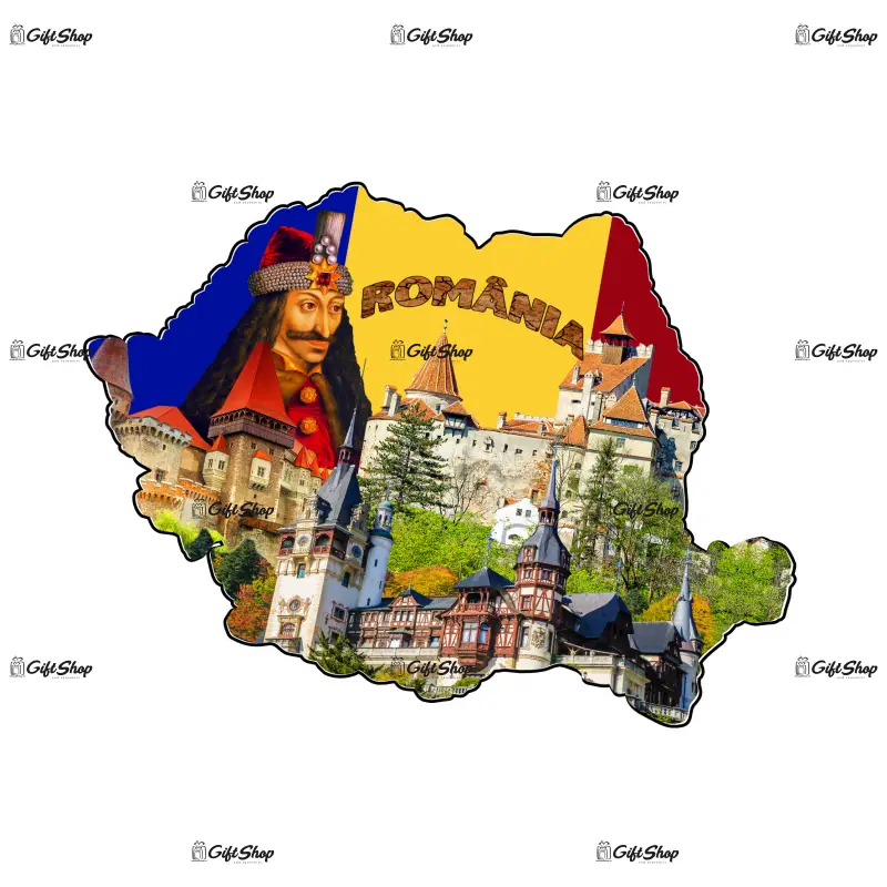 Castelul bran, vlad tepes, magnet harta, model mgs 202